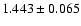 $ 1.443 \pm 0.065 $