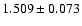 $ 1.509 \pm 0.073 $