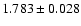 $ 1.783 \pm 0.028 $