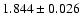 $ 1.844 \pm 0.026 $