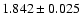 $ 1.842 \pm 0.025 $