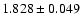 $ 1.828 \pm 0.049 $