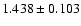 $ 1.438 \pm 0.103 $