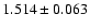 $ 1.514 \pm 0.063 $