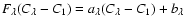 $F_\lambda (C_\lambda - C_1) = a_\lambda (C_\lambda - C_1)+ b_\lambda $