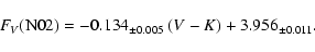 \begin{displaymath}%
F_V({\rm N02}) = -0.134_{\pm 0.005}~(V-K) + 3.956_{\pm 0.011}.
\end{displaymath}