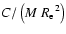 $C/\left(M~{R_{\rm e}}^2\right)$
