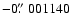 $-0\hbox{$.\!\!^{\prime\prime}$ }001140$
