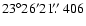 $23^{\circ}26'21\hbox{$.\!\!^{\prime\prime}$ }406$