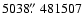 $5038\hbox{$.\!\!^{\prime\prime}$ }481507$