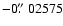 $-0\hbox{$.\!\!^{\prime\prime}$ }02575$