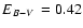 $\mbox{$E_{B-V}$ }=0.42$