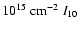 $10^{15}~{\rm cm}^{-2}~I_{10}$