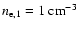 $n_{\rm e,1} = 1~\hbox{cm}^{-3}$