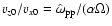 $v_{z0}/v_{x0} = \hat{\omega}_{\rm pp}/(\alpha\Omega)$