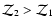 ${\cal Z}_{2} > {\cal Z}_{1}$