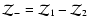 ${\cal Z}_{-} = {\cal Z}_{1} - {\cal Z}_{2}$