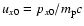 $u_{x0}=p_{x0}/m_{\rm p}c$