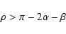 \begin{displaymath}\rho>\pi-2\alpha-\beta
\end{displaymath}