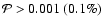 ${\cal
P}>0.001\ (0.1\%)$
