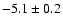$-5.1 \pm 0.2$