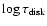 $\log\tau_{\rm disk}$