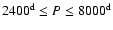 $2400^{\rm d} \leq P \leq 8000^{\rm d}$