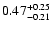 $\rm0.47_{-0.21 }^{+0.25 }$