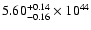 $\rm 5.60_{-0.16 }^{+0.14 }\times10^{44}$