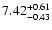 $\rm 7.42_{-0.43 }^{+0.61 }$