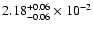 $\rm 2.18_{-0.06 }^{+0.06 }\times10^{-2}$