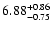 $\rm 6.88_{-0.75 }^{+0.86 }$