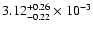$\rm 3.12_{-0.22 }^{+0.26 }\times10^{-3}$