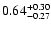 $\rm0.64_{-0.27 }^{+0.30 }$