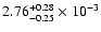 $\rm 2.76_{-0.25 }^{+0.28 }\times10^{-3}$