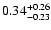 $\rm0.34_{-0.23 }^{+0.26 }$