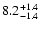 $\rm 8.2_{-1.4 }^{+1.4 }$