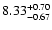 $\rm 8.33_{-0.67 }^{+0.70 }$