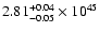 $\rm 2.81_{-0.05 }^{+0.04 }\times10^{45}$