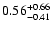 $\rm0.56_{-0.41 }^{+0.66 }$