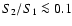 $S_2/S_1
\la 0.1$