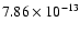 $\rm 7.86 \times10^{-13}$