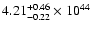 $\rm 4.21_{-0.22 }^{+0.46 }\times10^{44}$