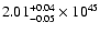 $\rm 2.01_{-0.05 }^{+0.04 }\times10^{45}$