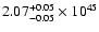 $\rm 2.07_{-0.05 }^{+0.05 }\times10^{45}$