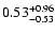 $\rm0.53_{-0.53 }^{+0.96 }$