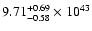 $\rm 9.71_{-0.58 }^{+0.69 }\times10^{43}$
