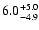 $\rm 6.0_{-4.9 }^{+5.0 }$