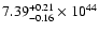 $\rm 7.39_{-0.16 }^{+0.21 }\times10^{44}$