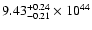$\rm 9.43_{-0.21 }^{+0.24 }\times10^{44}$